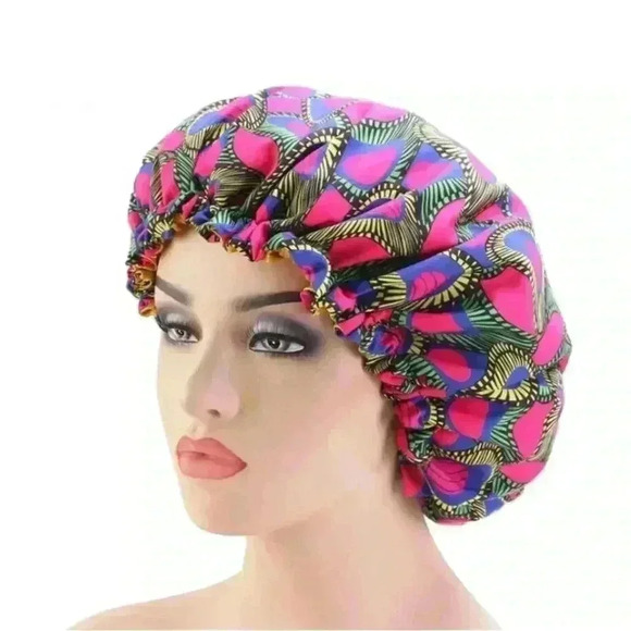 1 Adjustable Fashion AnkAra Print Lady Wide Band Night Sleep Bonnet - Picture 2 of 3